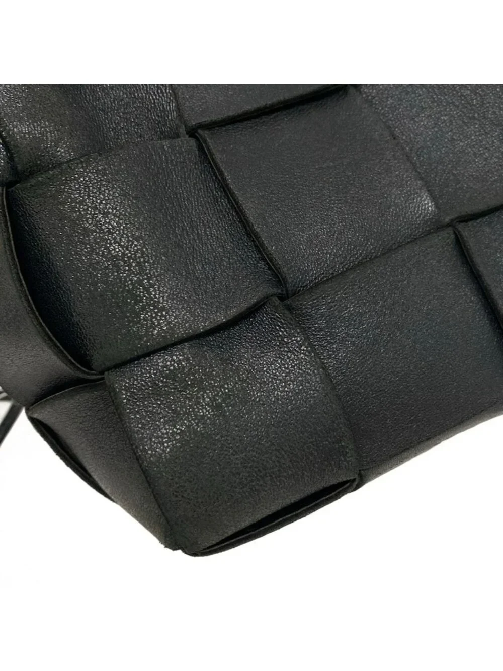 Bottega Veneta Shoulder Bag Cassette Black Leather